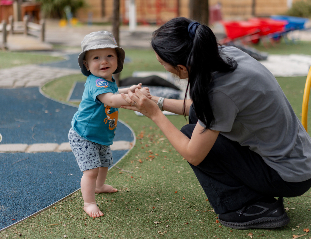 Dance with your baby! If they are younger, hold them close against your chest or on your hip and gently sway. If they can sit or stand with support, hold their hands and bounce together